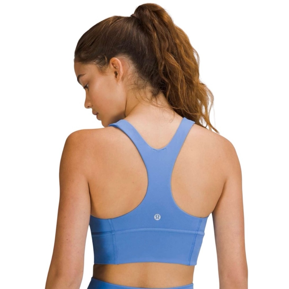 Lululemon Wunder Train Longline Bra, Blue Nile, Sz. 8 - Picture 2 of 7